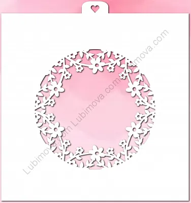 AL Трафарет "Цветочный венок №2"