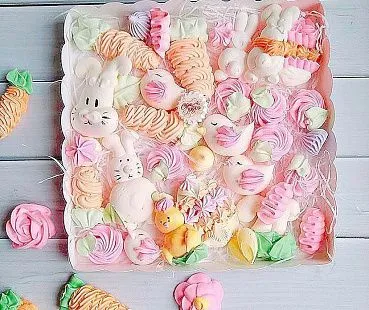 Пасхальные безе от Ольги @dombeze