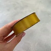 Лента атласная "Ярко-золотистая 6187", 24 мм