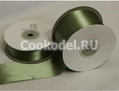 Лента атласная Хаки 6136 шир 6 мм