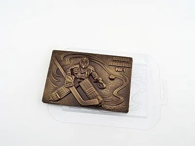 Форма для шоколада "Хоккей Россия №1", (Пластик)