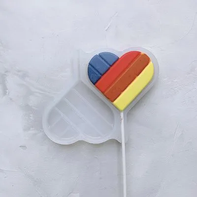 Силиконовая форма для леденцов "Сердце ЛАЙК", №460