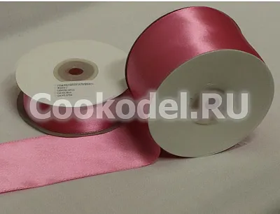 Лента атласная "Розовая-6050" шир-6 мм