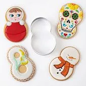 Вырубка форма Снеговик, 110х70 мм, металл