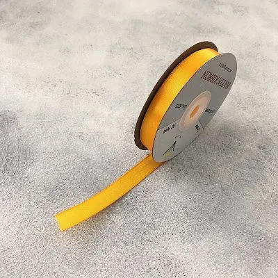 Лента атласная Желто-золотая 6019 шир 12 мм