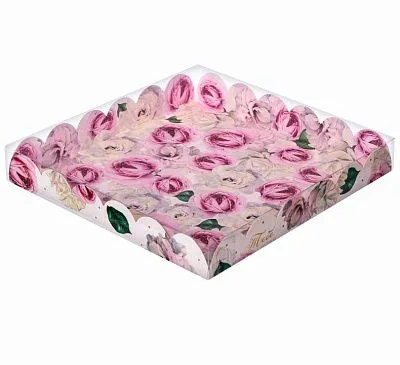 Коробка для кондитерских изделий Тебе с любовью 21х21х3 см