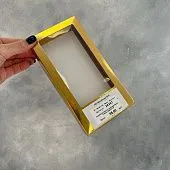 Коробка для плитки шоколада Золото с окном, 18х9х1,7 см