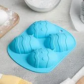 Форма для выпечки и шоколада "Пасха.Пасхальное яйцо", 15х12,6х2,5 см, 4 ячейки
