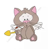 AL Форма "Котик купидон" 11 см