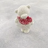 Силиконовая форма  молд 3D Мишка с конвертом сердец №581