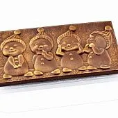 Форма для шоколада "Плитка Снеговички", пластик