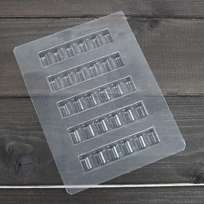 Форма для шоколада "Плитка 37" (пластик) 5 ячеек