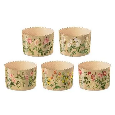 Формы для кулича "Розы" диаметр дна 60х45 мм, 10 шт