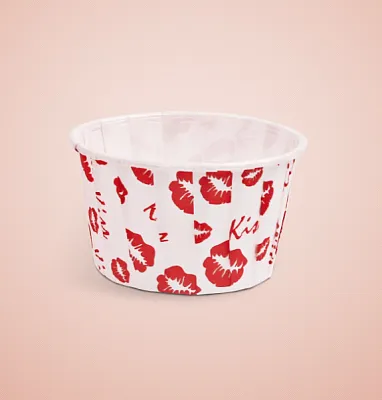 Форма/капсула бумажная "Маффин Поцелуи" (10шт) 50х40 мм