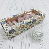 Коробка для зефира Школа с окном 25х10х6 см