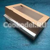 Коробка Табокс Крафт с окном, 20х12х4 см