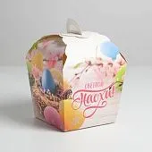 Коробка складная для кулича "Светлой Пасхи", 17х17х26 см