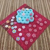 Силиконовая форма №1689 "Цветочный микс" №3