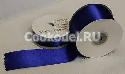 Лента атласная "Синяя 6153/6154" шир-3 мм