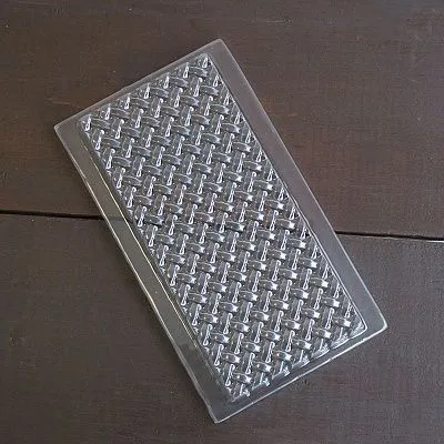 Форма для шоколада "Плитка рогожка №26", (пластик)