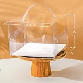 Коробка для торта и кулича с ручкой, 19,5х19,5х15 см