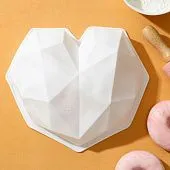 Форма для выпечки и муссовых десертов "Геометрия любви", 21,5х20х6 см