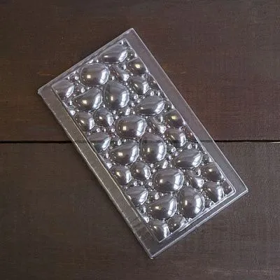 Форма для шоколада "Плитка камушки №24", (пластик)