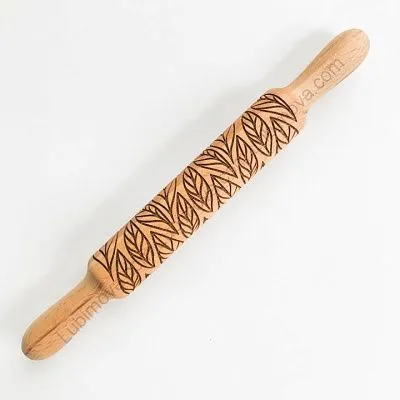 AL Узорная скалка "Листья ивы"