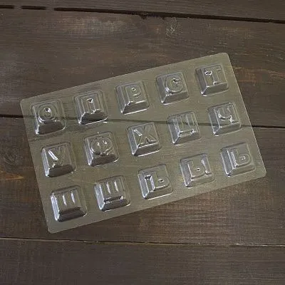 Форма для шоколада "Алфавит конфеты набор", (пластик)