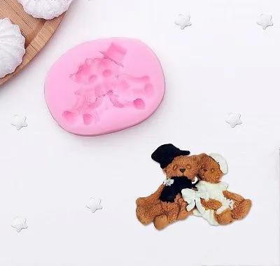 Силиконовая форма молд Парочка мишек 7,7х5,8 см