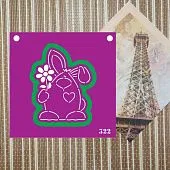 S Форма + трафарет "Кролик с цветком" 9,4 х 7,2 см
