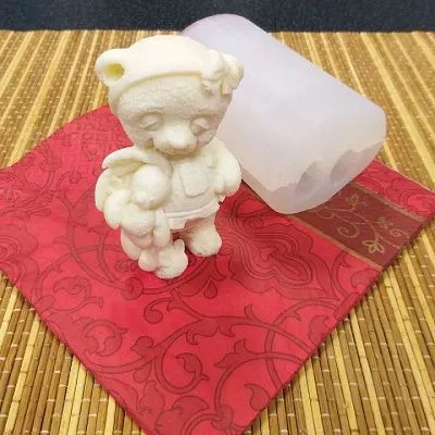 Силиконовая форма молд 3D №380 "Мишка с зайкой"