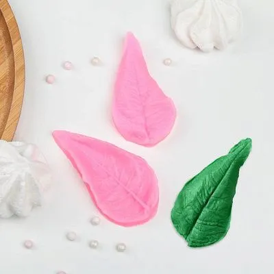 Силиконовая форма молд Лист длинный 2 части 8х4 см