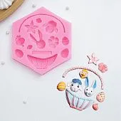 Молд «Пасхальная корзинка», 12х10,5х1,5 см, цвет МИКС