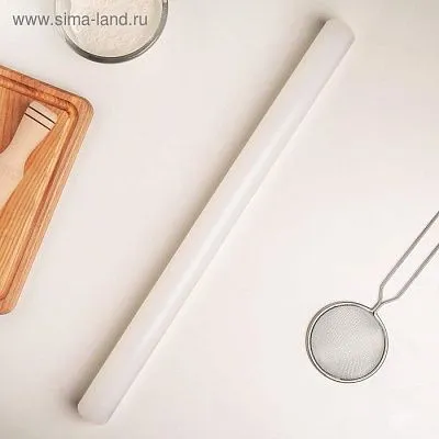 Скалка кондитерская 50х3,5 см пластик