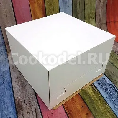 Коробка для торта Белая без окна, 30х30х19 см
