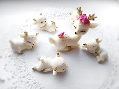 Силиконовая форма молд 3D Спящий олененок №1