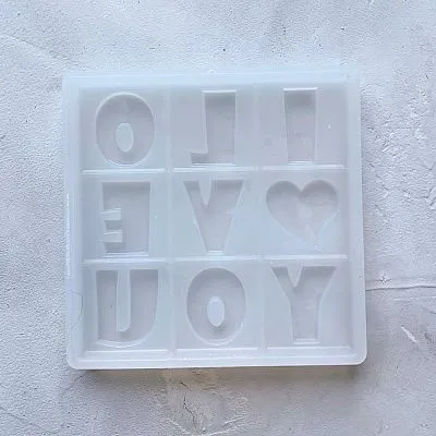 Силиконовая форма №513 "Плитка шоколада-I Love You"