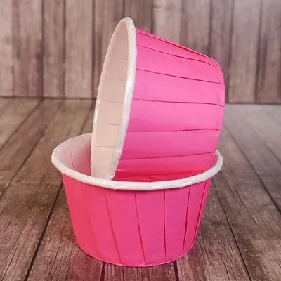 Форма/капсула бумажная "Маффин ФУКСИЯ" (10шт) 50х40 мм