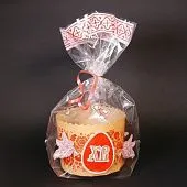 Пакет прозрачный для кулича с дном "Пасха" 30х37 см, 10 шт