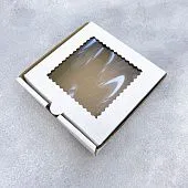 Коробка Белая/Крафт 10х10х2 см Микрогофрокартон