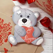 AL Форма "Мишка с сердцем" 11 см