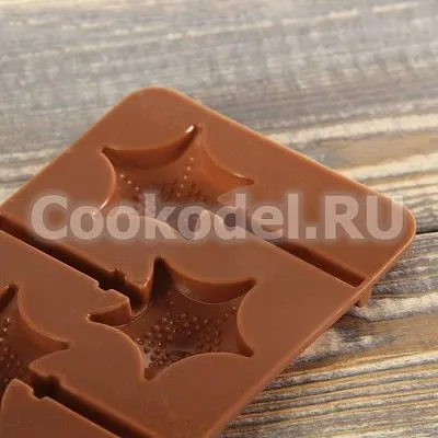 Форма для леденцов и мороженого "Поцелуй", (6 ячеек+палочки)