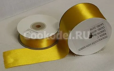 Лента атласная "Желто-золотая 6019/6025" шир-3 мм