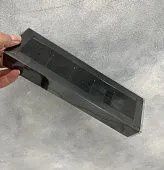 Коробка для 5 конфет с пластиковой крышкой Черная, 23,5х7х3 см