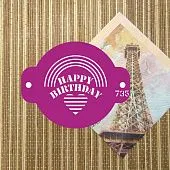 Трафарет для бенто торта №735 Happy Birthday