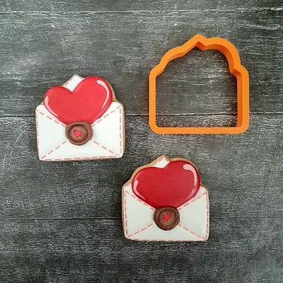 AL Форма "Конверт с сердцем" 7 см