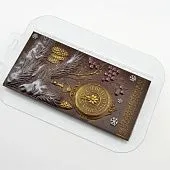 Форма для шоколада "Плитка С НГ елка и часы", пластик