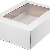 Коробка для торта с окном, 30х40х12 см микрогофрокартон