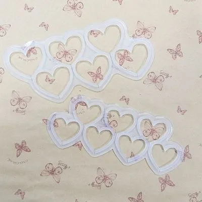 Силиконовая форма №363 "Сердце, без дна" 7 см (6 ячеек)